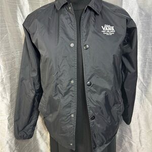 Vans boy's Black Windbreaker Jacket